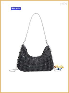 Verdusa Women's Rhinestone Clutch Purses Wedding Shiny Evening Bags Glitter